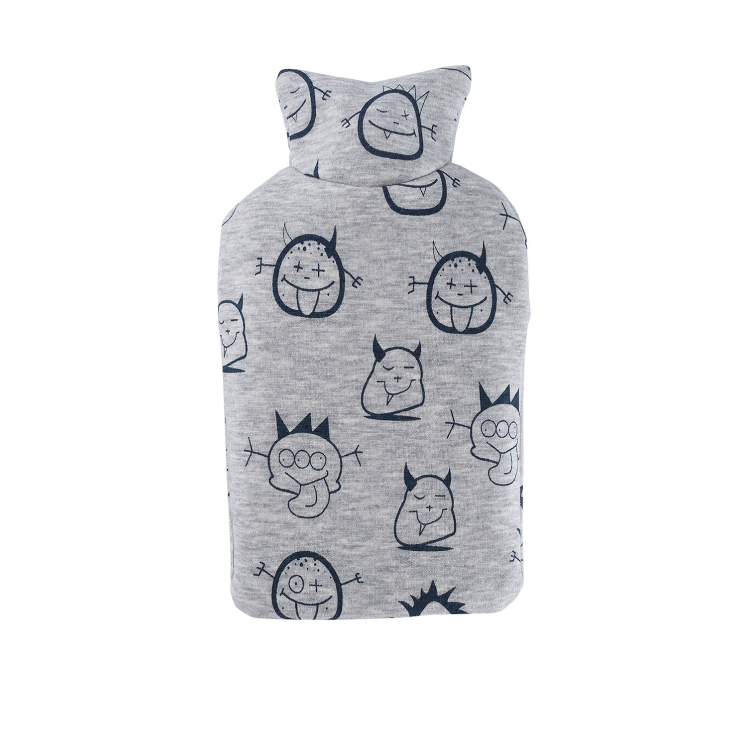 3157-3-oeko-jc-lachgeister-1500-1500 Kinder Öko-Wärmflasche 0,8 l mit Sweatbezug Lachgeister