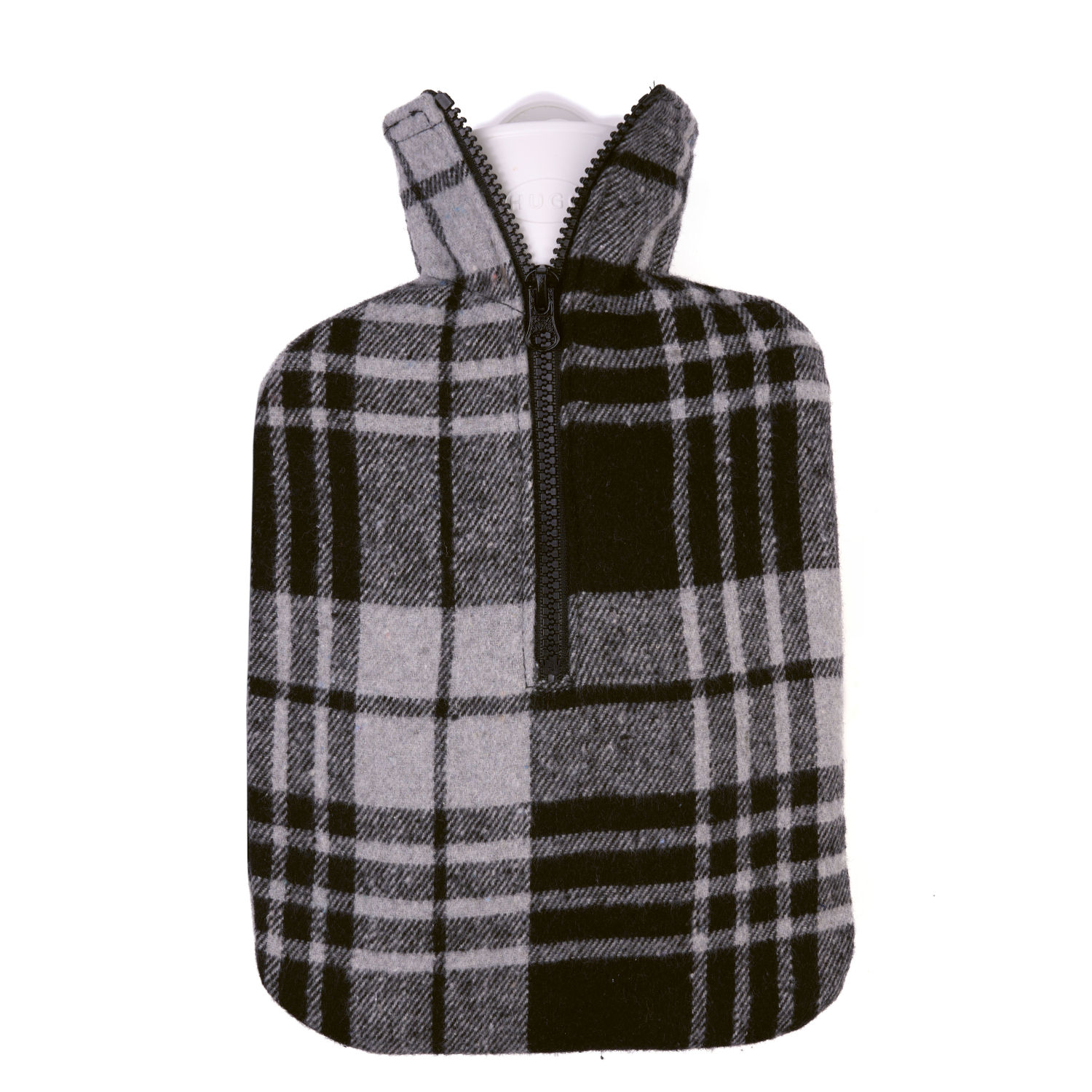 0739-hugo-frosch-waermflasche-klassik-flanelbezug-karo-schwarz-grau Wärmflasche Klassik 1,8 l Flanellbezug Karo grau schwarz