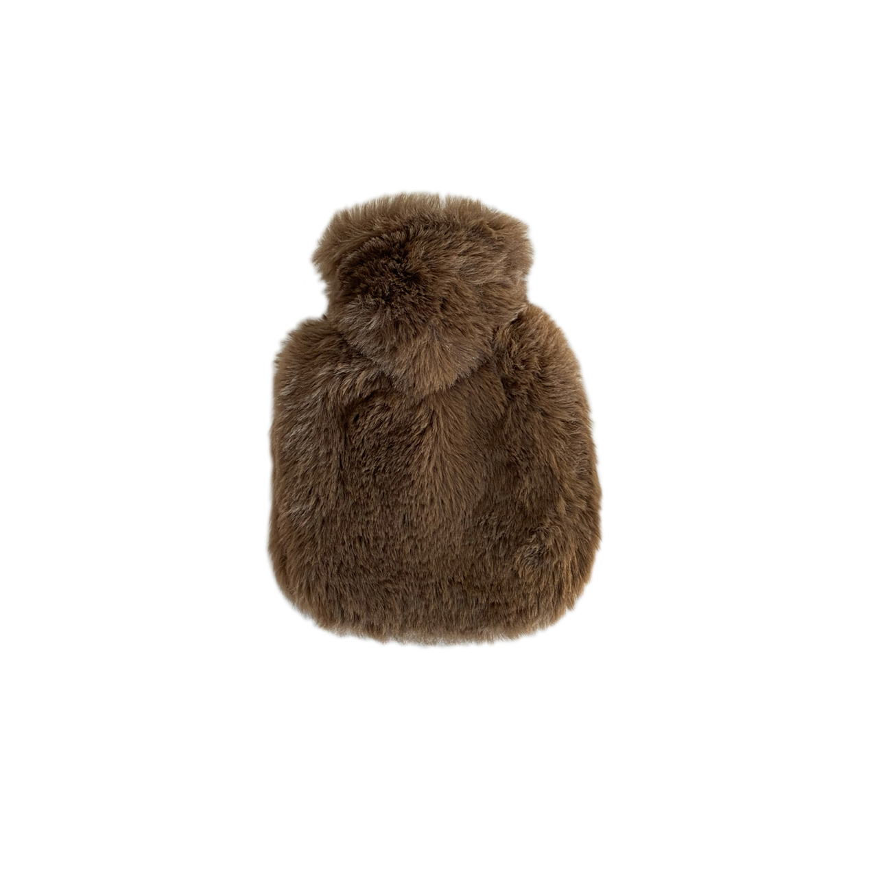 Wärmflasche Mini 0,2 l Langhaar-Flauschbezug kaffee