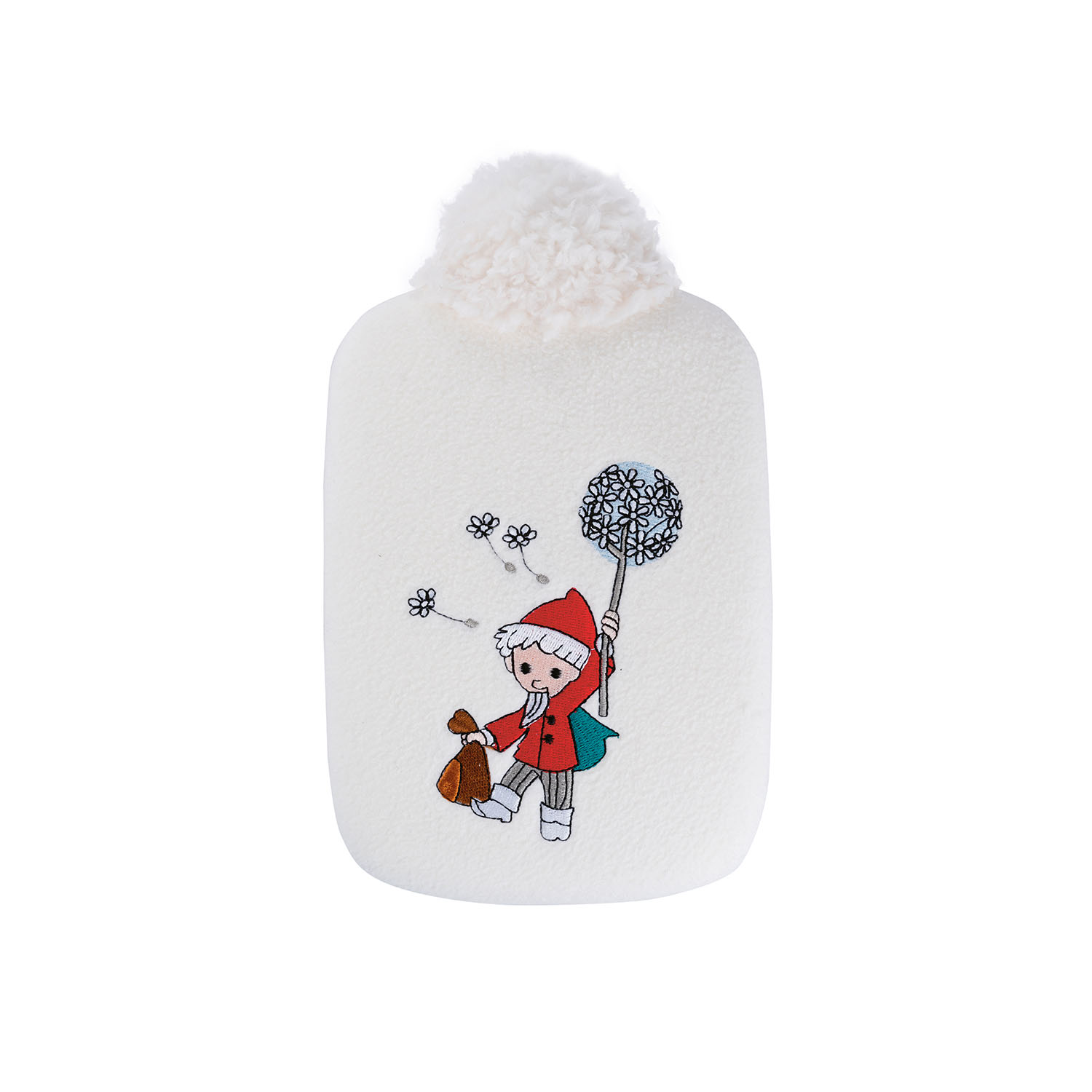 3159-hugo-frosch-waermflasche-oeko-jc-sandmann-pusteblume-weiss Kinder Öko-Wärmflasche 0,8 l mit Soft-Fleecebezug"Sandmännchen Pusteblume" weiß