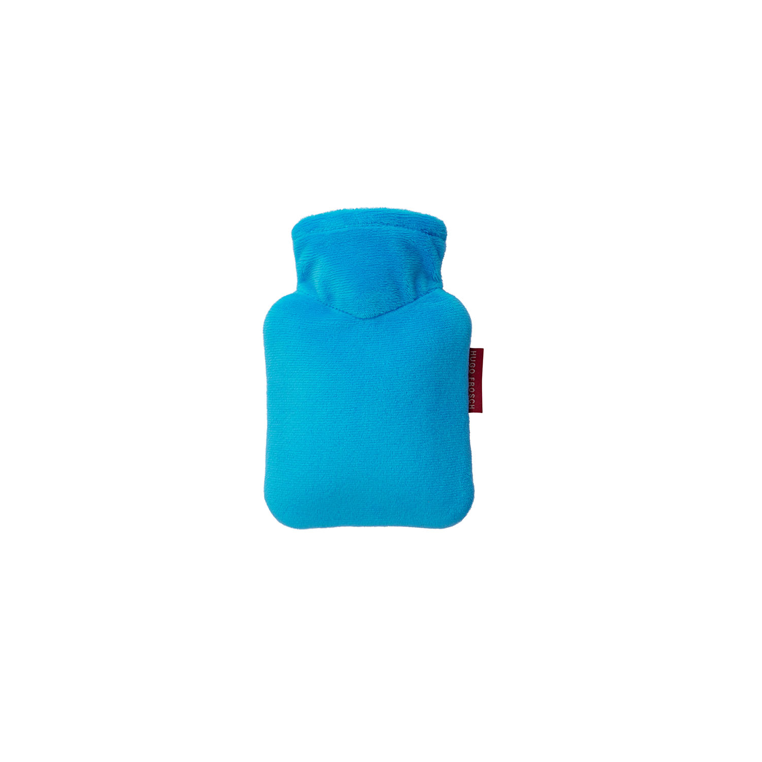 0913-hugo-frosch-waermflasche-mini-veloursbezug-wasserblau Mini-Wärmflasche 0,2 l mit Veloursbezug wasserblau