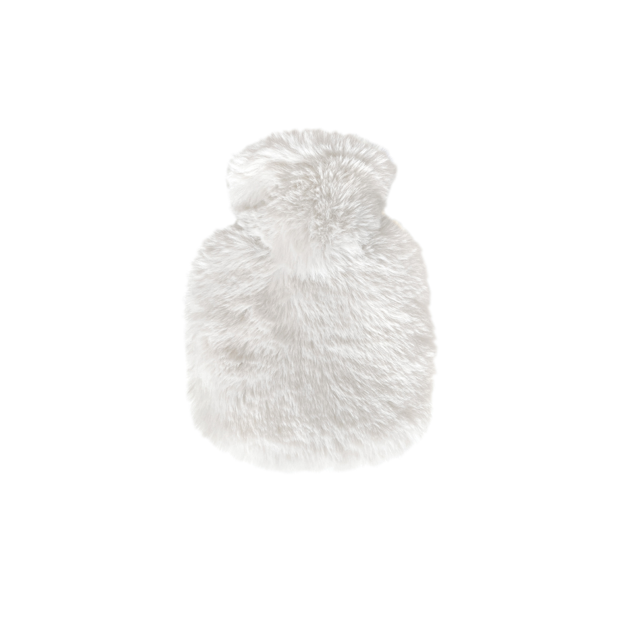 Wärmflasche Mini 0,2 l Langhaar-Flauschbezug creme