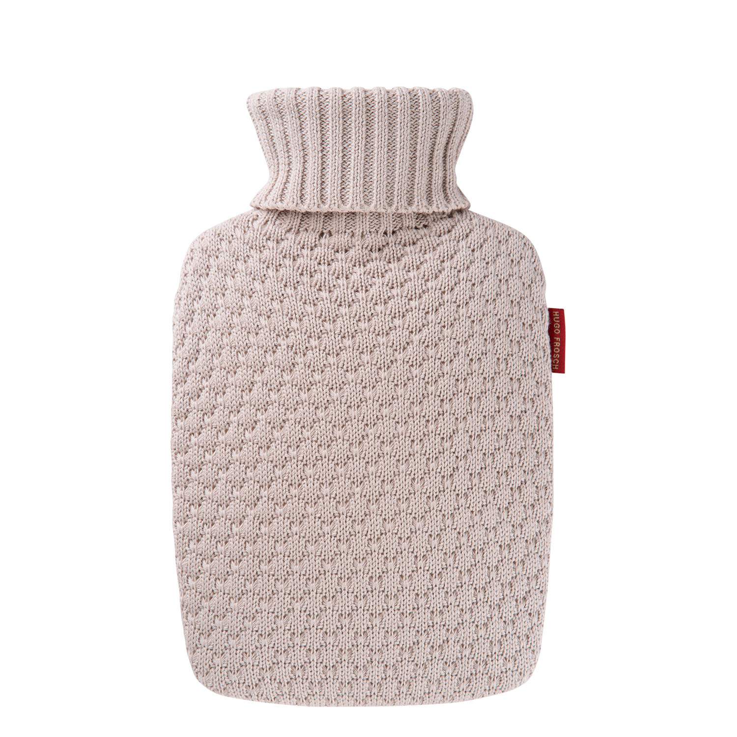 3085-hugo-frosch-waermflasche-klassik-plant-bio-bezug-sand Wärmflasche Klassik Plant 1,8 l mit Bio-Strickbezug Sand