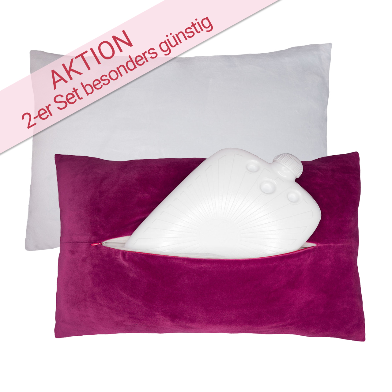 Velours-Design-Wärmekissenset, 2-teilig