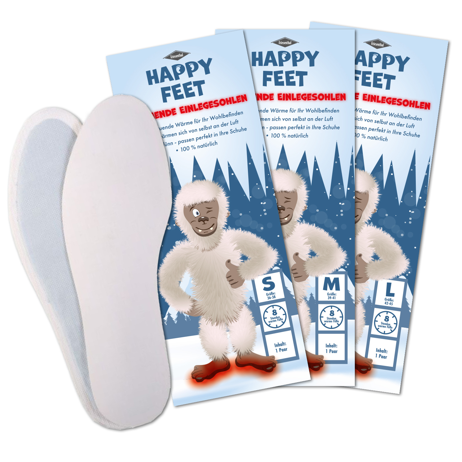Einlegewärmesohlen Happy Feet (5 Paar) Einlegewärmesohlen Happy Feet (5 Paar)