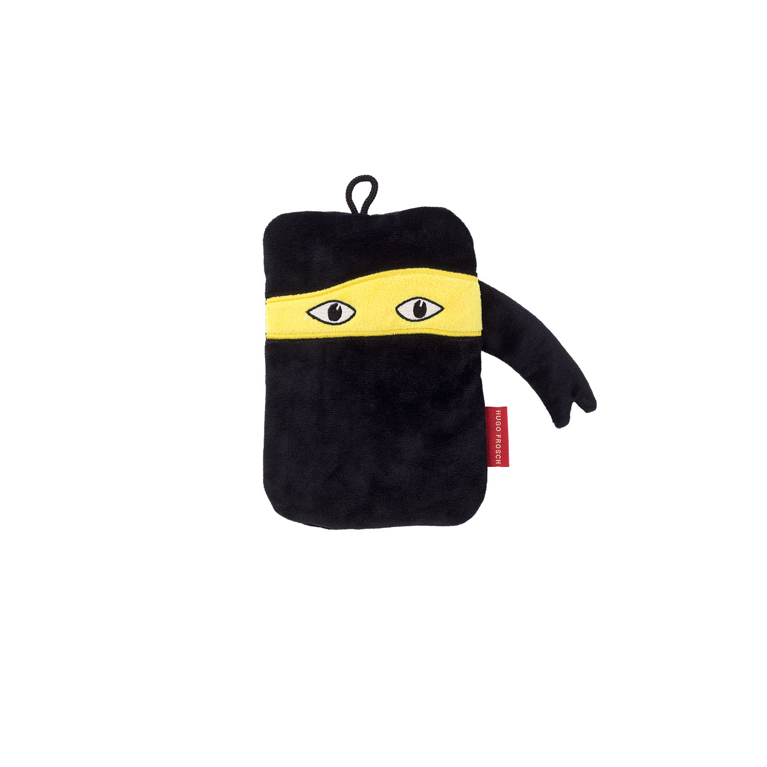 1142-hugo-frosch-waermflasche-mini-veloursbezug-ninja Mini-Wärmflasche 0,2 l mit Veloursbezug Ninja