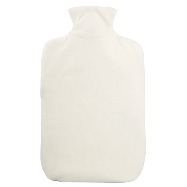 Öko-Wärmflasche 2,0 l mit Nickibezug soft creme