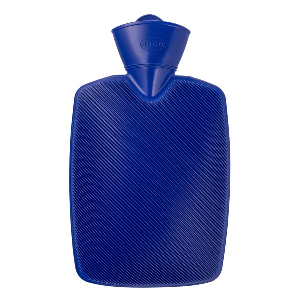 Wärmflasche Klassik Halblamelle 1,8 l "Hugo" blau
