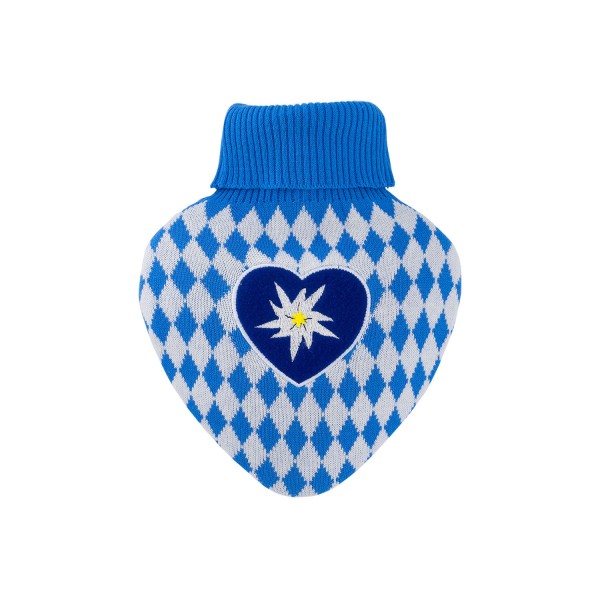 Wärmflasche Herz 1,0 l mit Strickbezug Bavaria